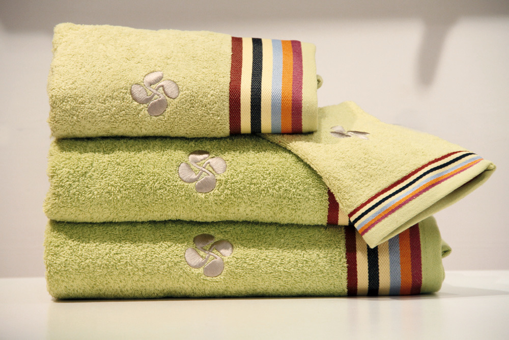 coffrets cadeaux serviettes de bains gant - vert